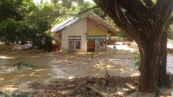 Kondisi terkini lokasi terdampak Banjir di Kabupaten Bone Bolango, Provinsi Gorontalo (26/8) Sumber Foto dan Video : BPBD Kabupaten Bone Bolango