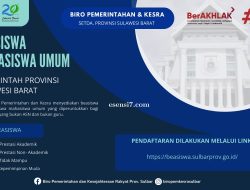 Pendaftaran Beasiswa Mahasiswa Asal Sulbar Dibuka, Ini Syarat dan Jenisnya