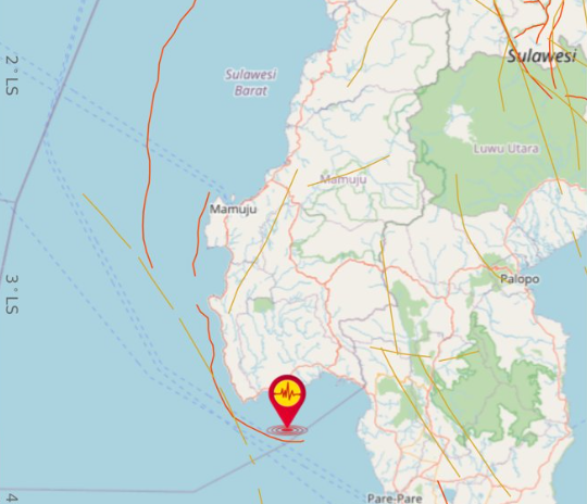 Gempa Magnitudo 2.1 Guncang Sulawesi Barat, Terdeteksi di Barat Daya Polewali Mandar