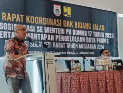 Rakor PUPR Pusat dan Daerah Bahas Sinkronisasi Data Infrastruktur Jalan di Sulbar