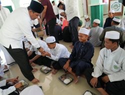 Pj Bahtiar Kunjungi Pondok Pesantren Darul Ulum Al-Asyariyyah Majene, Uji Coba Makan Gizi Seimbang Gratis dan Penanaman